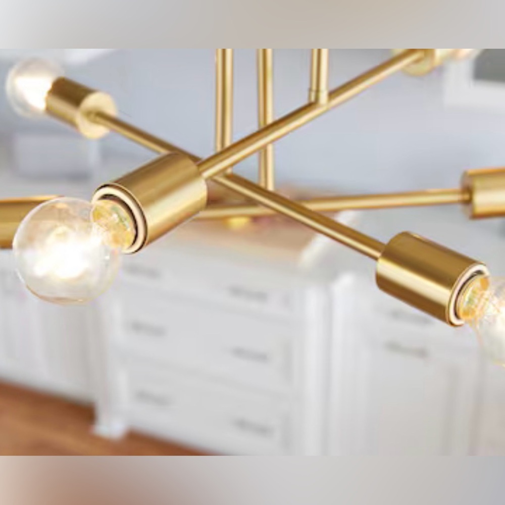 Modern Gold Ceiling Light Fixture - Picture 3 of 5
